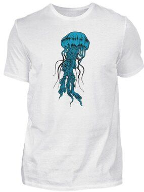 Qualle T-Shirt Herren 🌊 | Ozean Grafik Shirt | Meerestiere Natur T-Shirt